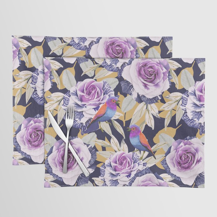 Bird in the rose bush D Placemat Gallery Image 1