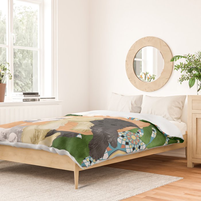 Morocco Vacay #illustration #painting Duvet Cover Gallery Image 2