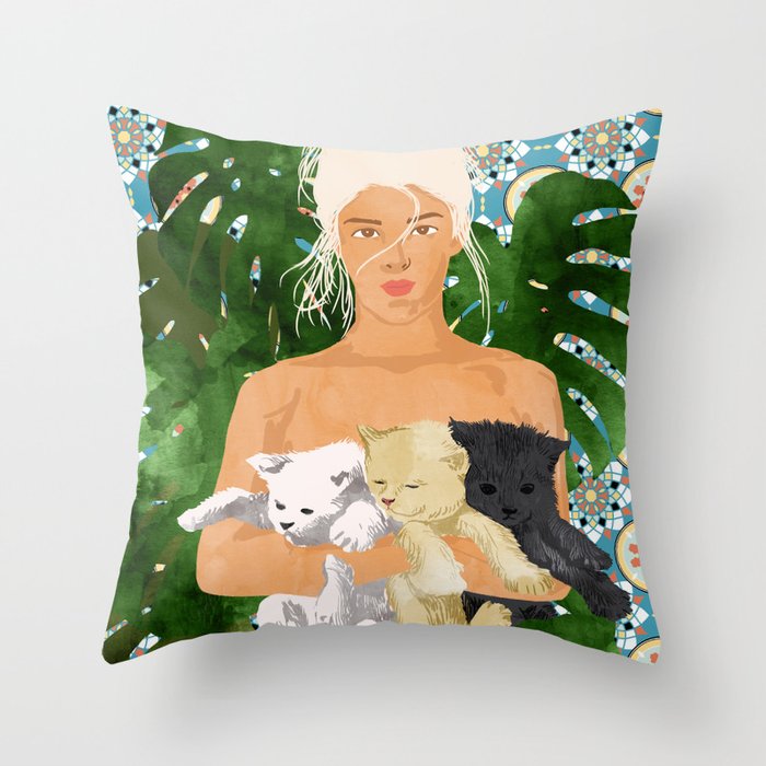 Morocco Vacay #illustration #painting Throw Pillow Gallery Image 6