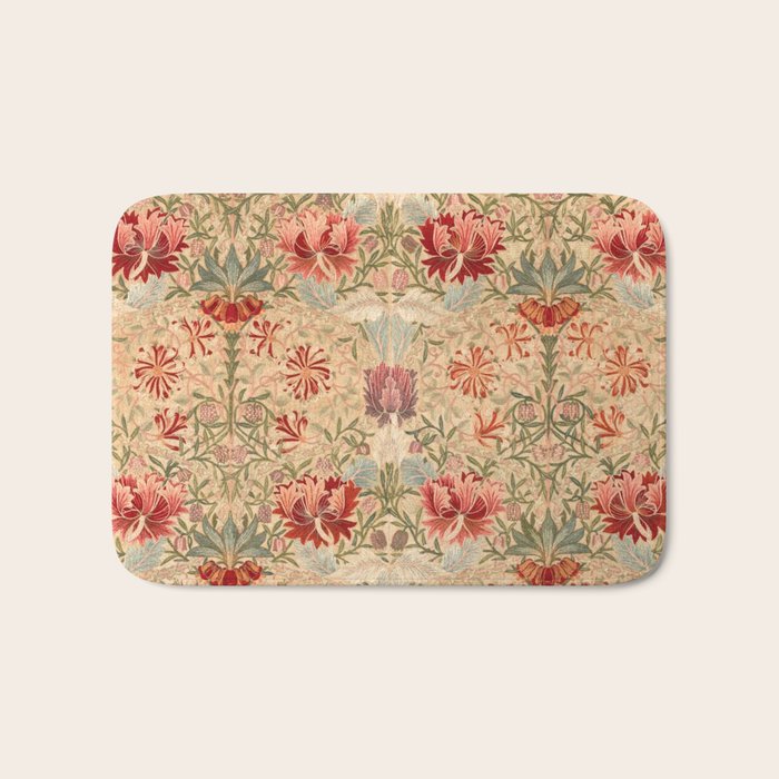 William Morris & Jane Morris Antique Honeysuckle Bath Mat Gallery Image 1