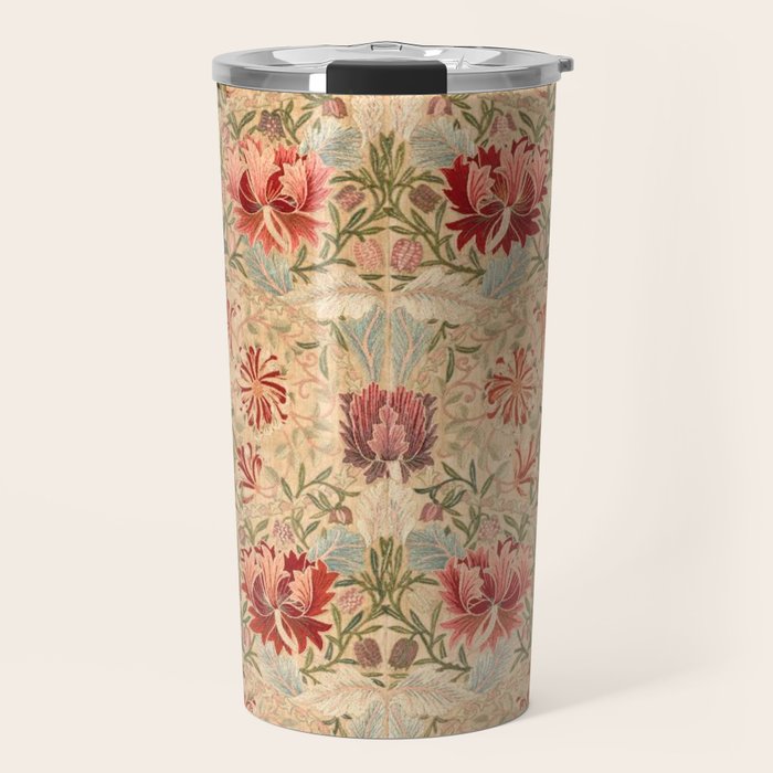 William Morris & Jane Morris Antique Honeysuckle Travel Mug Gallery Image 1