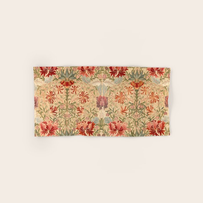 William Morris & Jane Morris Antique Honeysuckle Bath Towel Gallery Image 1