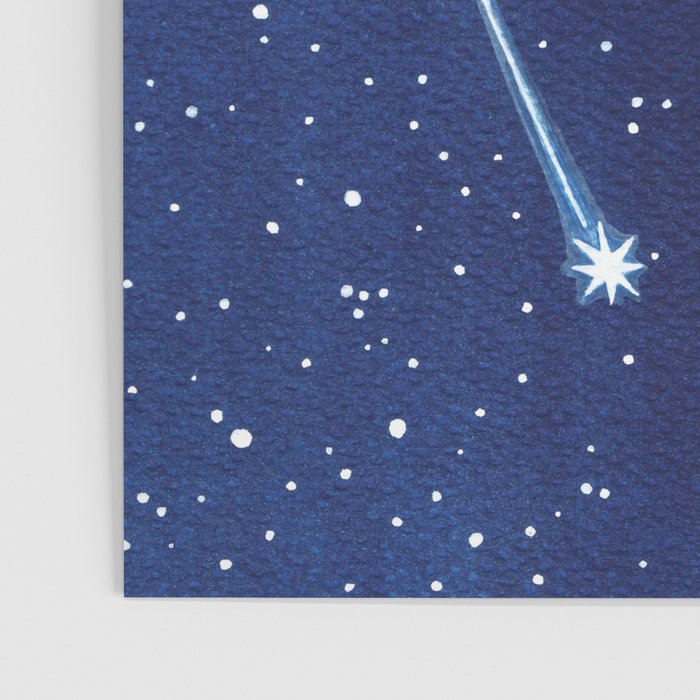 Falling star, shooting star, sailboat ocean waves blue sea Poster Gallery Image 3
