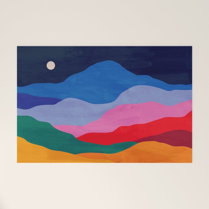 Night sky over mountains Welcome Mat Gallery Image 1