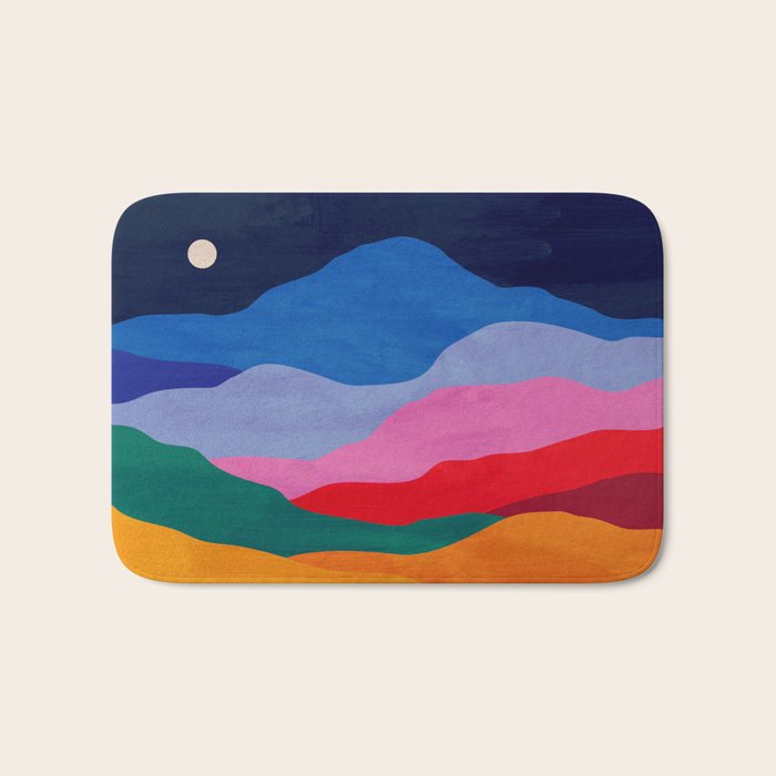 Night sky over mountains Bath Mat Gallery Image 1