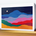 Night sky over mountains Wall Mural Gallery Image 2