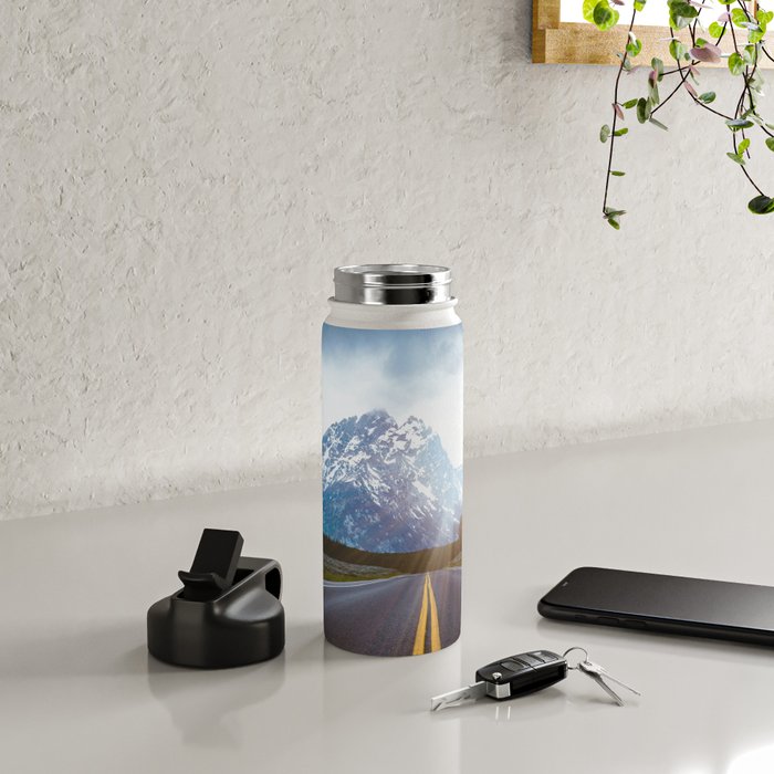 Mountain Road - Grand Tetons Nature Landscape Photography Water Bottle Gallery Image 4
