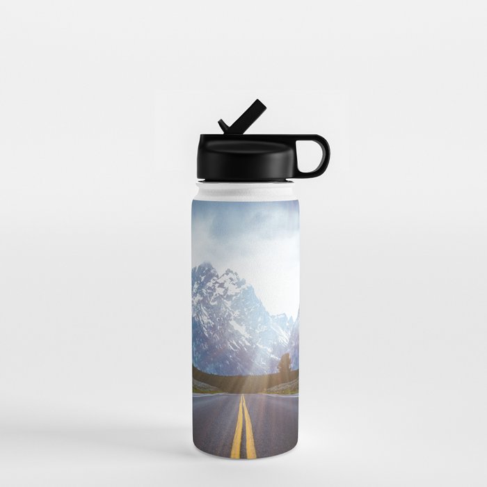 Mountain Road - Grand Tetons Nature Landscape Photography Water Bottle Gallery Image 1