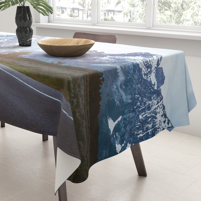 Mountain Road - Grand Tetons Nature Landscape Photography Tablecloth Gallery Image 3