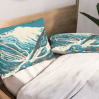 Stowe, Vermont Vintage Ski Poster Pillow Sham Gallery Image 2