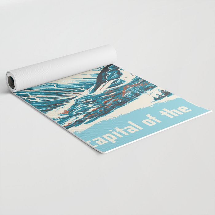 Stowe, Vermont Vintage Ski Poster Yoga Mat Gallery Image 2