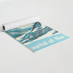 Stowe, Vermont Vintage Ski Poster Yoga Mat Gallery Image 2