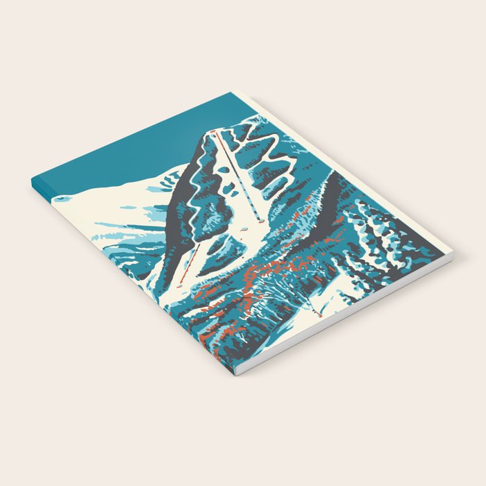 Stowe, Vermont Vintage Ski Poster Notebook Gallery Image 1