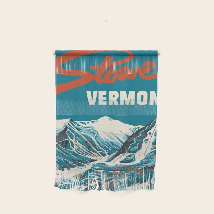 Stowe, Vermont Vintage Ski Poster Wall Hanging Gallery Image 1