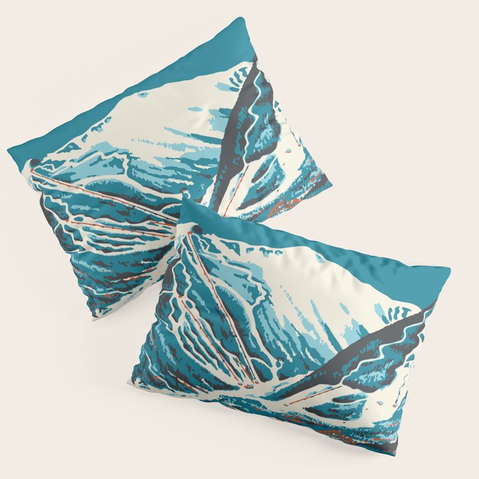 Stowe, Vermont Vintage Ski Poster Pillow Sham Gallery Image 1
