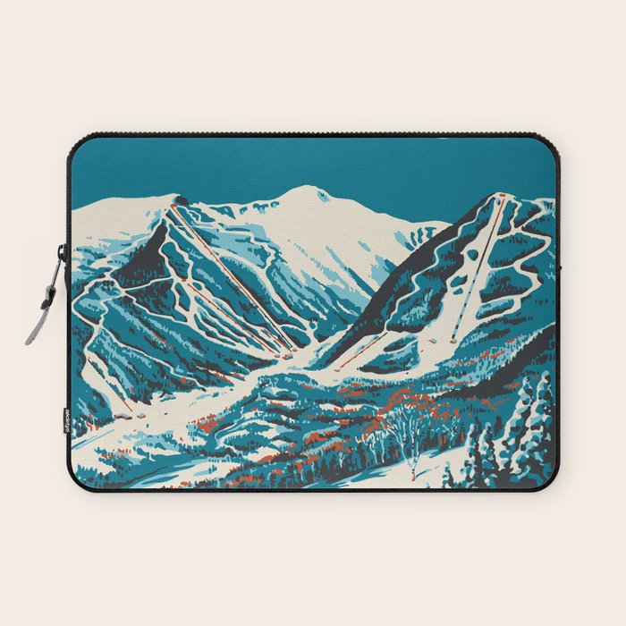 Stowe, Vermont Vintage Ski Poster Laptop Sleeve Gallery Image 1