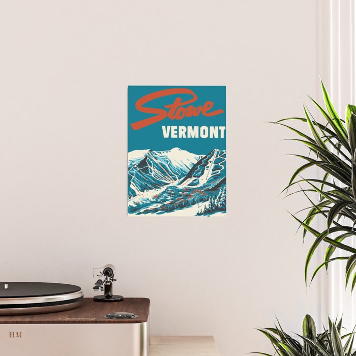 Stowe, Vermont Vintage Ski Poster Poster Gallery Image 2