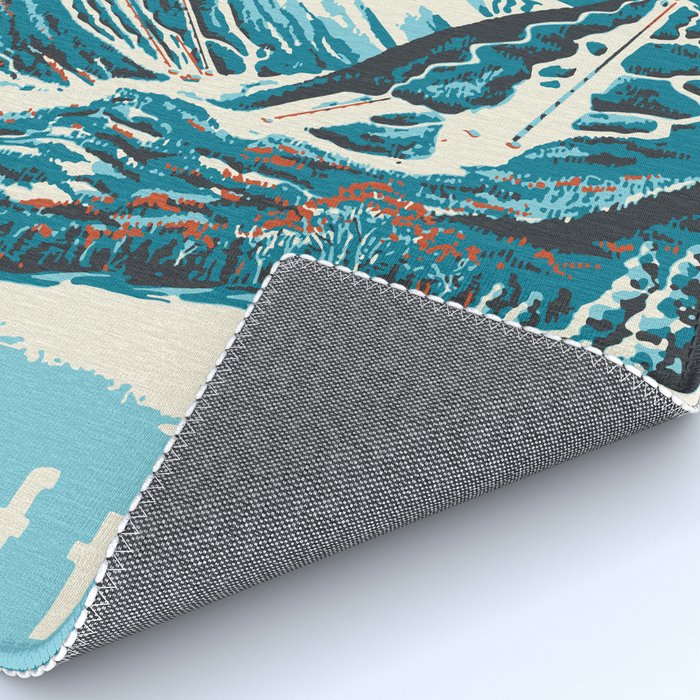 Stowe, Vermont Vintage Ski Poster Rug Gallery Image 4