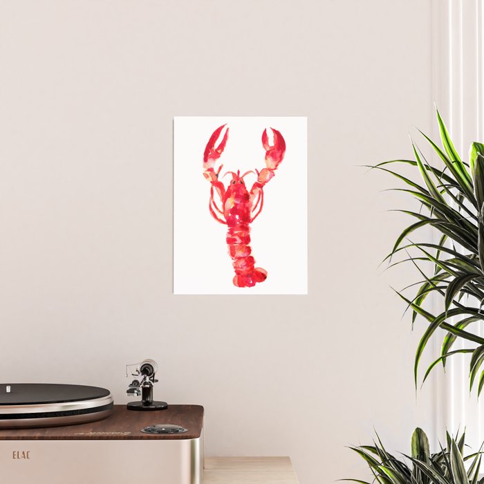 Watercolor Lobster Poster Gallery Image 2