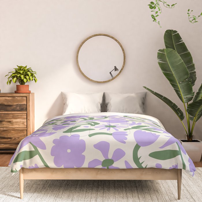 Vintage flower nature art pattern Comforter Gallery Image 3