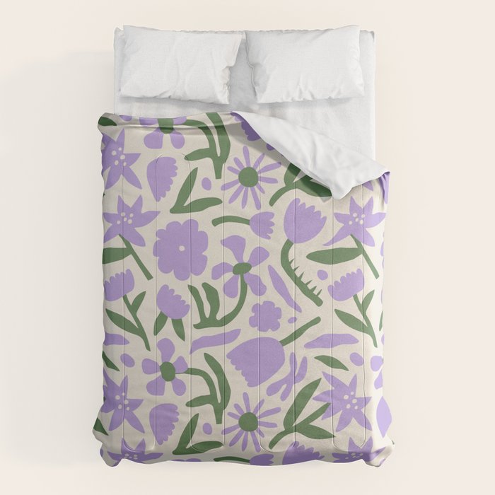 Vintage flower nature art pattern Comforter Gallery Image 6