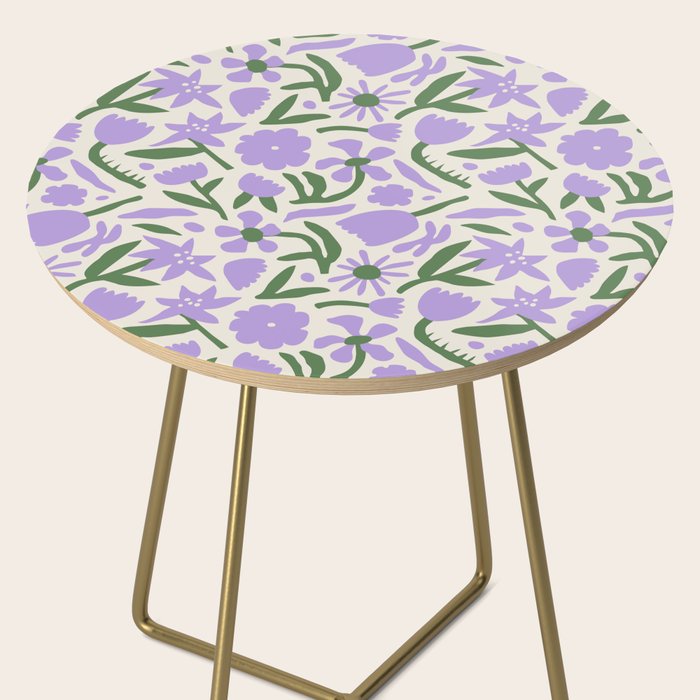 Vintage flower nature art pattern Side Table Gallery Image 2