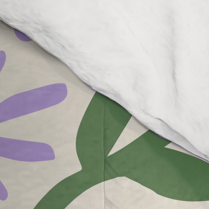 Vintage flower nature art pattern Comforter Gallery Image 4