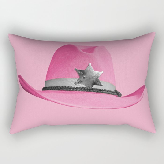 Pink Cowboy Hat Cute Rectangular Pillow Gallery Image 2