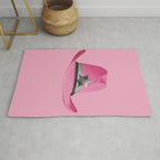 Pink Cowboy Hat Cute Rug Gallery Image 1