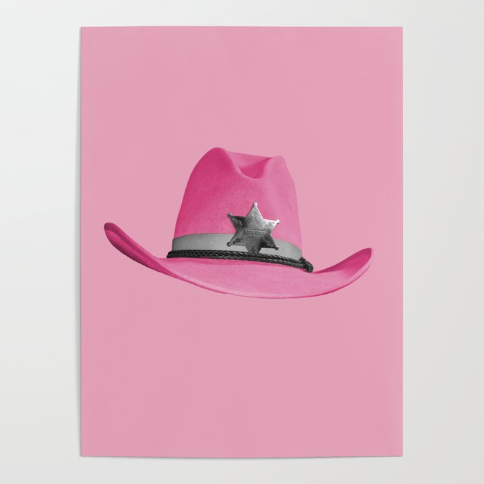 Pink Cowboy Hat Cute Poster Gallery Image 1