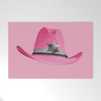Pink Cowboy Hat Cute Welcome Mat Gallery Image 1