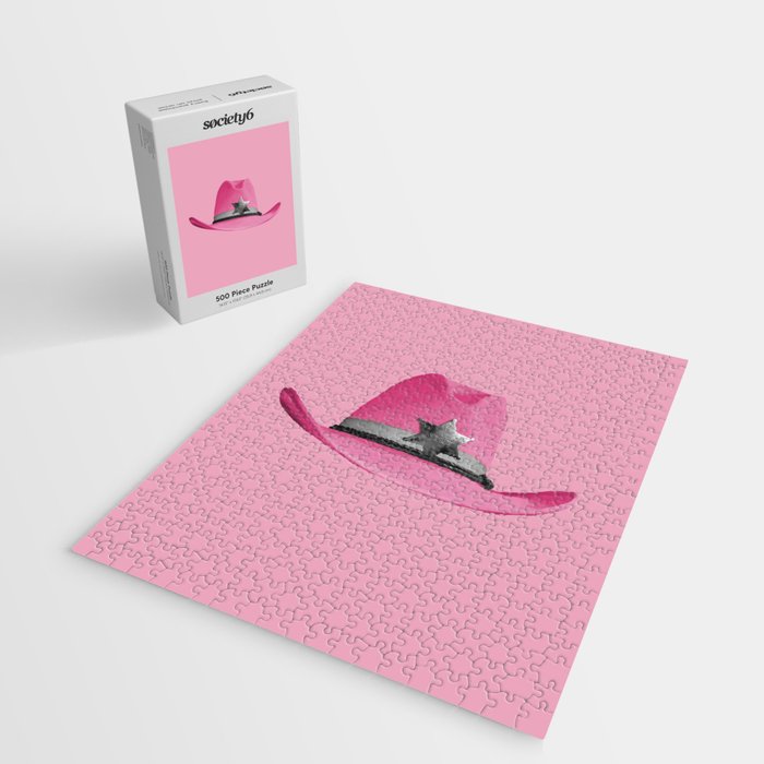 Pink Cowboy Hat Cute Jigsaw Puzzle Gallery Image 2