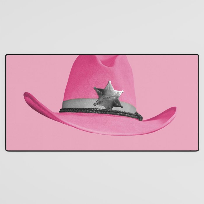 Pink Cowboy Hat Cute Desk Mat Gallery Image 3