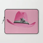 Pink Cowboy Hat Cute Laptop Sleeve Gallery Image 1