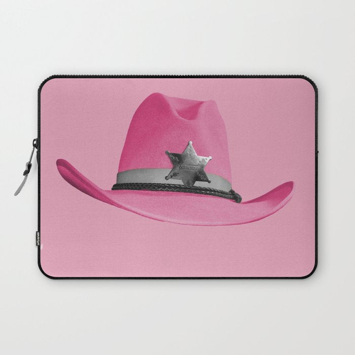 Pink Cowboy Hat Cute Laptop Sleeve Gallery Image 1