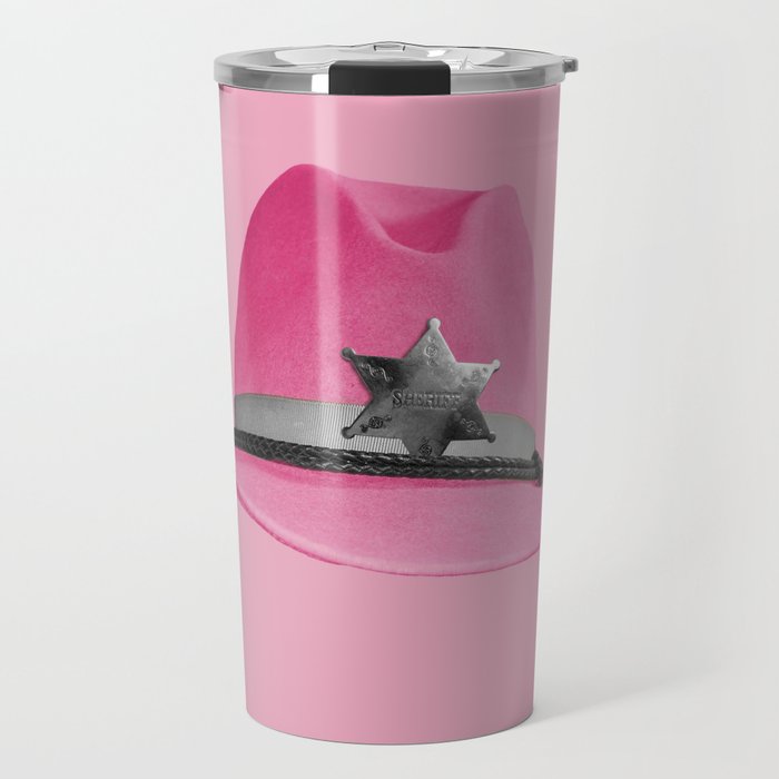 Pink Cowboy Hat Cute Travel Mug Gallery Image 1