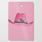 Pink Cowboy Hat Cute Cutting Board Gallery Image 1