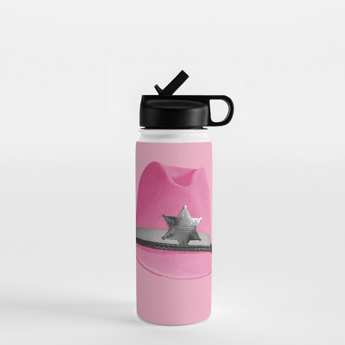 Pink Cowboy Hat Cute Water Bottle Gallery Image 1
