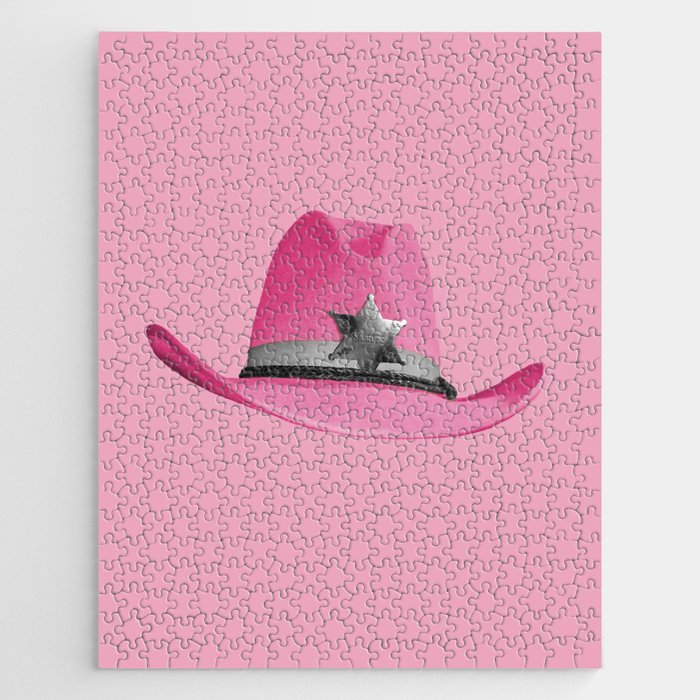 Pink Cowboy Hat Cute Jigsaw Puzzle Gallery Image 1
