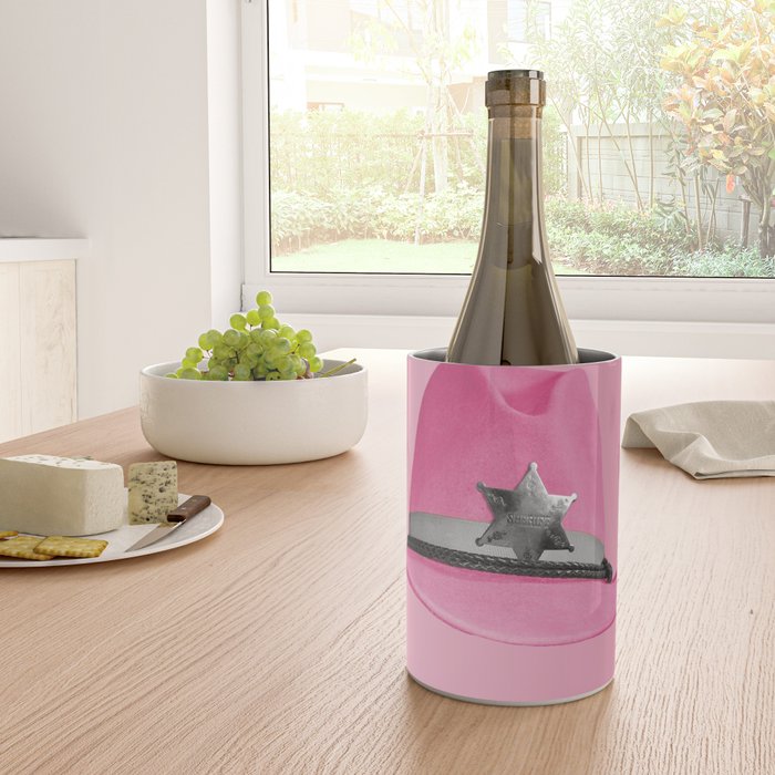 Pink Cowboy Hat Cute Wine Chiller Gallery Image 4