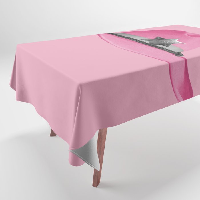 Pink Cowboy Hat Cute Tablecloth Gallery Image 1
