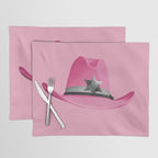 Pink Cowboy Hat Cute Placemat Gallery Image 1