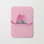 Pink Cowboy Hat Cute Bath Mat Gallery Image 1