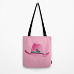 Pink Cowboy Hat Cute Tote Bag Gallery Image 2