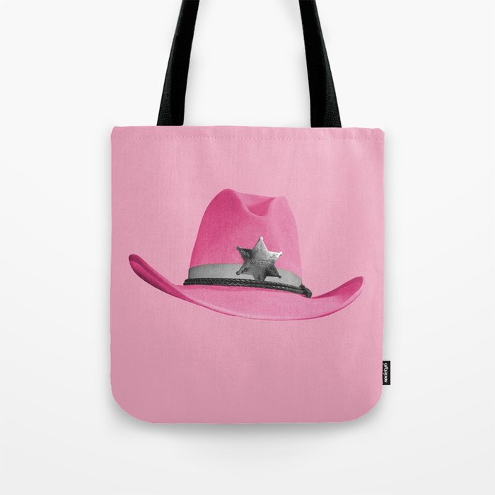 Pink Cowboy Hat Cute Tote Bag Gallery Image 1