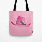 Pink Cowboy Hat Cute Tote Bag Gallery Image 1