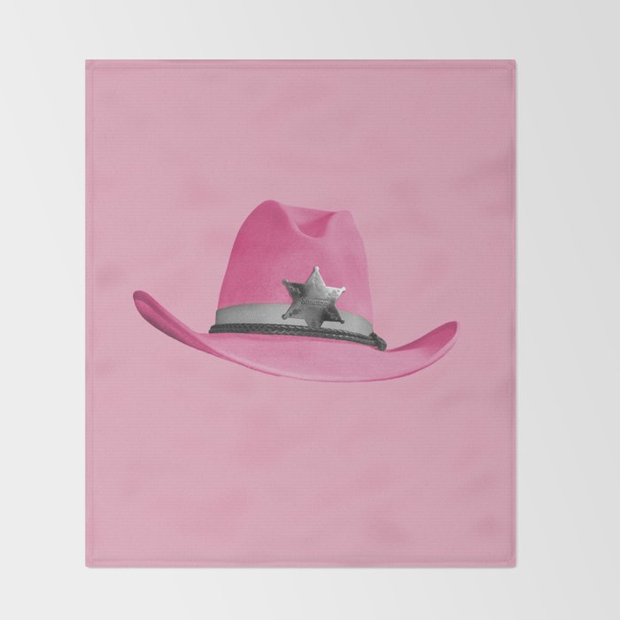 Pink Cowboy Hat Cute Throw Blanket Gallery Image 2