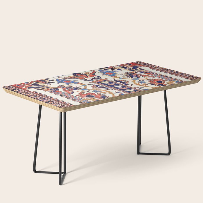 Mihrab  Antique Persian Rug Print Coffee Table Gallery Image 1