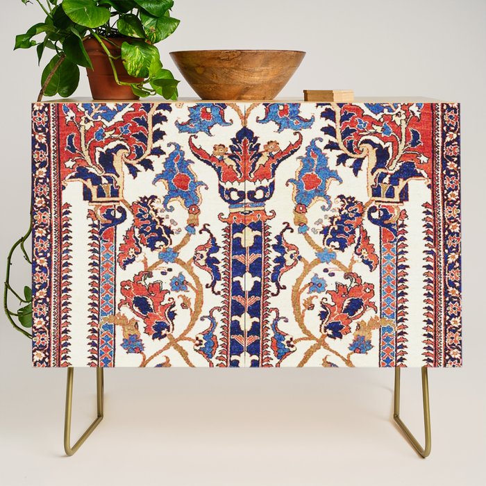 Mihrab  Antique Persian Rug Print Credenza Gallery Image 1