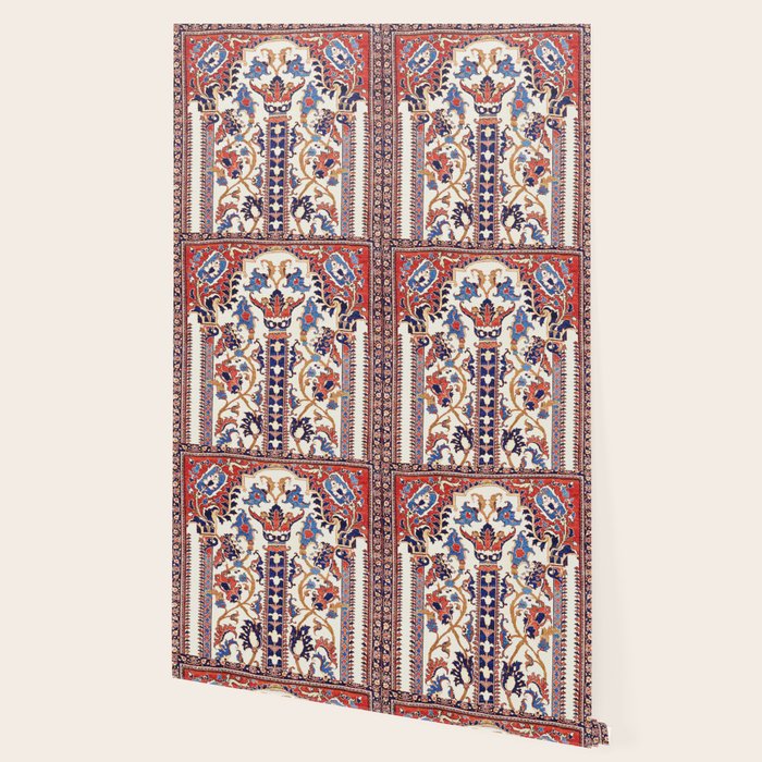 Mihrab  Antique Persian Rug Print Wallpaper Gallery Image 2
